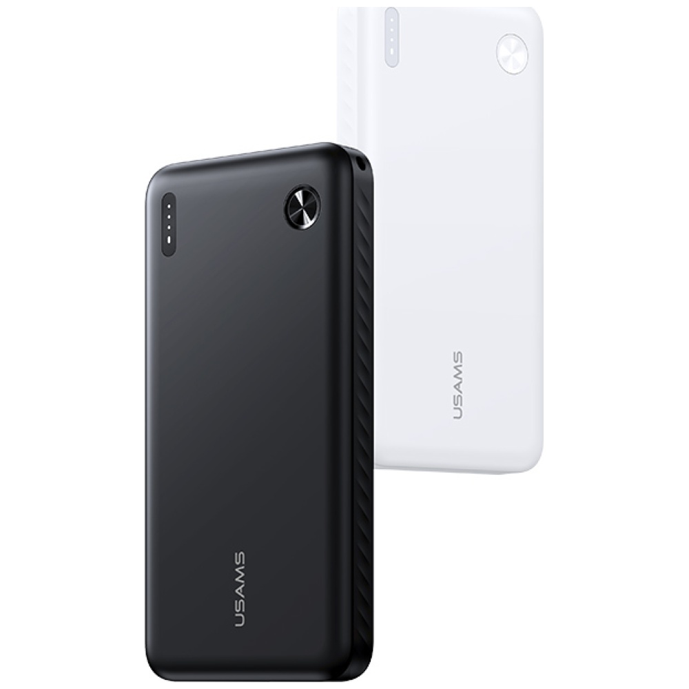 USAMS PB83 Power Bank 2xUSB-A 1xUSB-C 10000mAh baltas aprašymas - Prekės nuotrauka