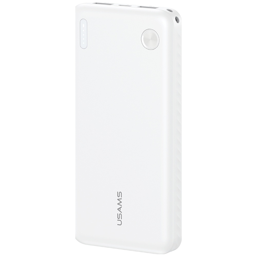 USAMS PB83 Power Bank 2xUSB-A 1xUSB-C 10000mAh baltas aprašymas - Prekės nuotrauka