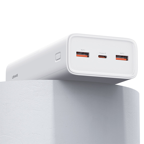 USAMS Powerbank PB68 30000mAh 65WQC3.0+PD Fast Charge + USB-C/USB-C cable 100W baltas ATXLOGTCT aprašymas - Prekės nuotrauka