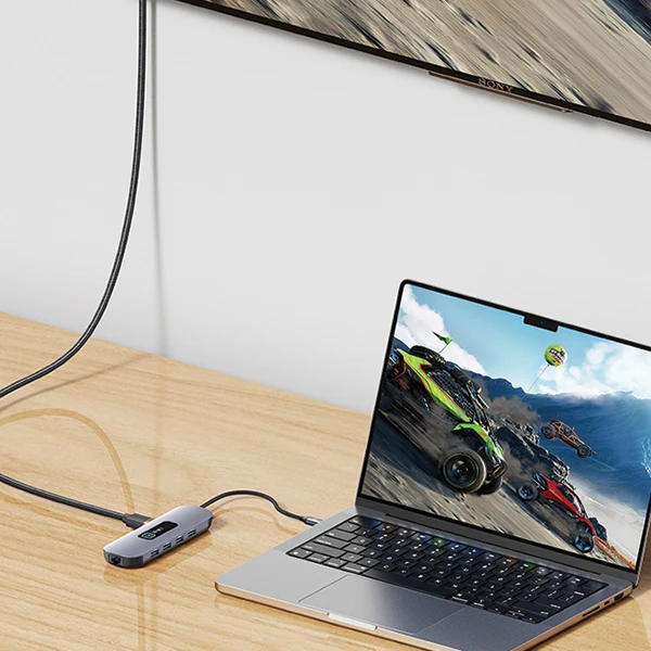 USAMS šakotuvas HUB 10in1 3xUSB 3.0/TF/SD/ USB-C/HDMI/RJ45/VGA PD100W pilkos spalvos SJ644HUB01 (US-SJ644) aprašymas - Prekės nuotrauka USAMS šakotuvas HUB 10in1 3xUSB 3.0/TF/SD/ USB-C/HDMI/RJ45/VGA PD100W pilkos spalvos SJ644HUB01 (US-SJ644) aprašymas - Prekės nuotrauka