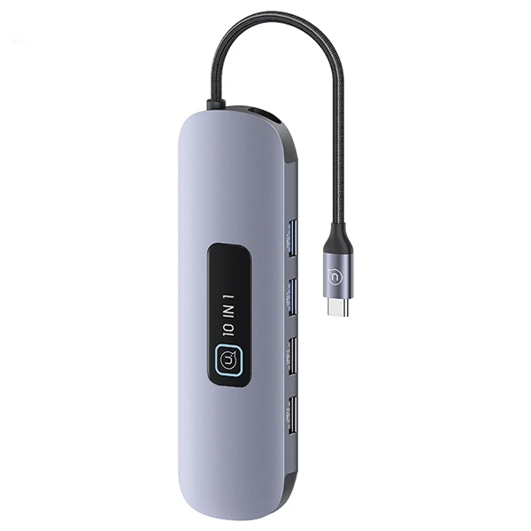 USAMS šakotuvas HUB 10in1 3xUSB 3.0/TF/SD/ USB-C/HDMI/RJ45/VGA PD100W pilkos spalvos SJ644HUB01 (US-SJ644) aprašymas - Prekės nuotrauka USAMS šakotuvas HUB 10in1 3xUSB 3.0/TF/SD/ USB-C/HDMI/RJ45/VGA PD100W pilkos spalvos SJ644HUB01 (US-SJ644) aprašymas - Prekės nuotrauka