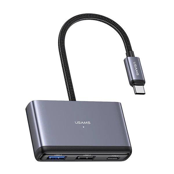 USAMS šakotuvas HUB 5in1 USB 2.0/USB 3.0/ USB-C/TF/SD pilkos spalvos SJ628HUB01 (US-SJ628) aprašymas - Prekės nuotrauka USAMS šakotuvas HUB 5in1 USB 2.0/USB 3.0/ USB-C/TF/SD pilkos spalvos SJ628HUB01 (US-SJ628) aprašymas - Prekės nuotrauka