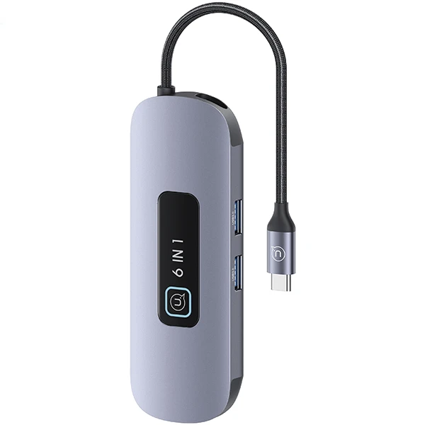 USAMS šakotuvas HUB 6in1 2xUSB 3.0/TF/SD/ USB-C/HDMI PD100W pilkos spalvos SJ642HUB01 (US-SJ642) aprašymas - Prekės nuotrauka USAMS šakotuvas HUB 6in1 2xUSB 3.0/TF/SD/ USB-C/HDMI PD100W pilkos spalvos SJ642HUB01 (US-SJ642) aprašymas - Prekės nuotrauka