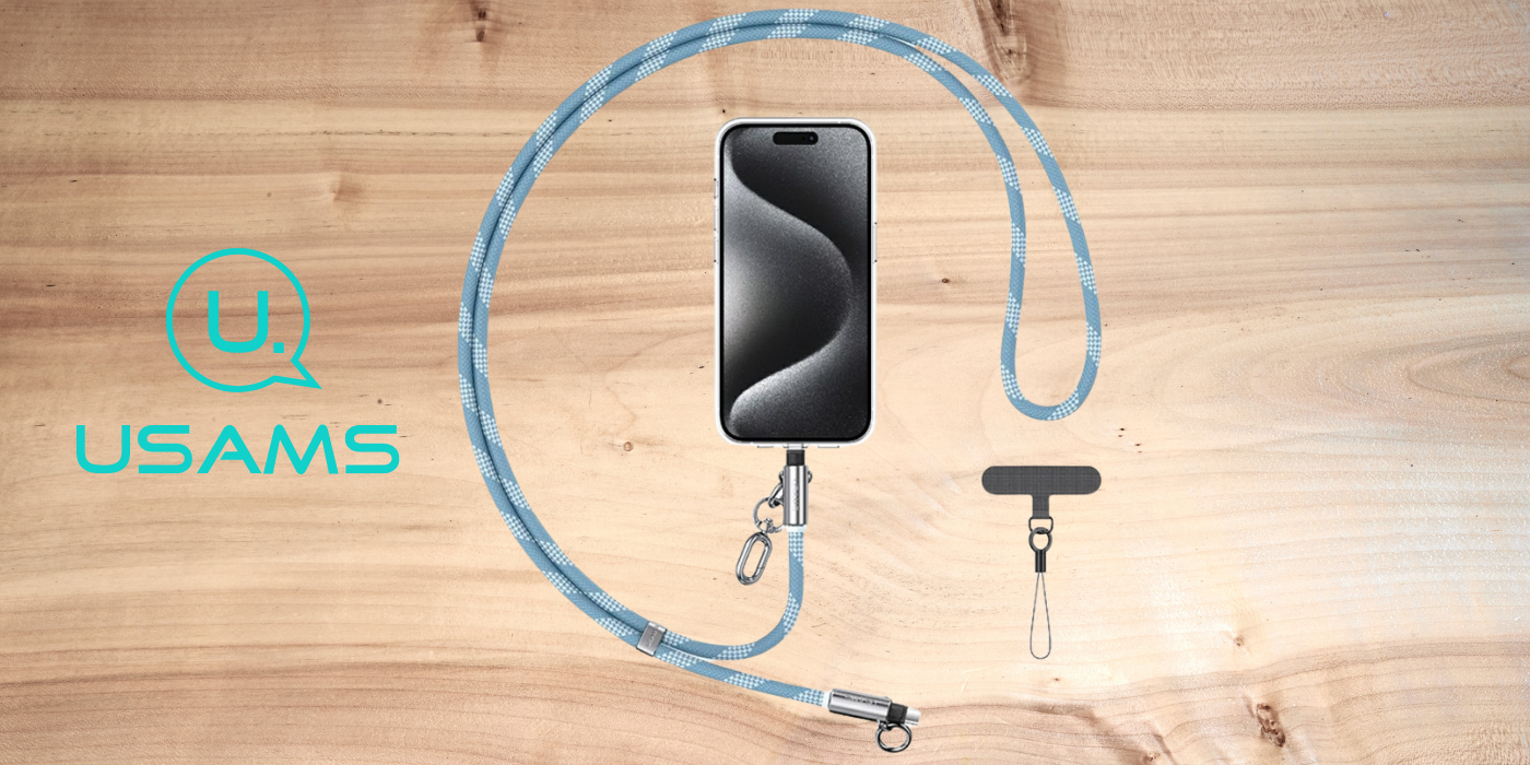 Usams SJ746 30W USB-C į Lightning 1.2m mėlynas telefono dirželis su įkrovimo laidu aprašymas - Prekės nuotrauka