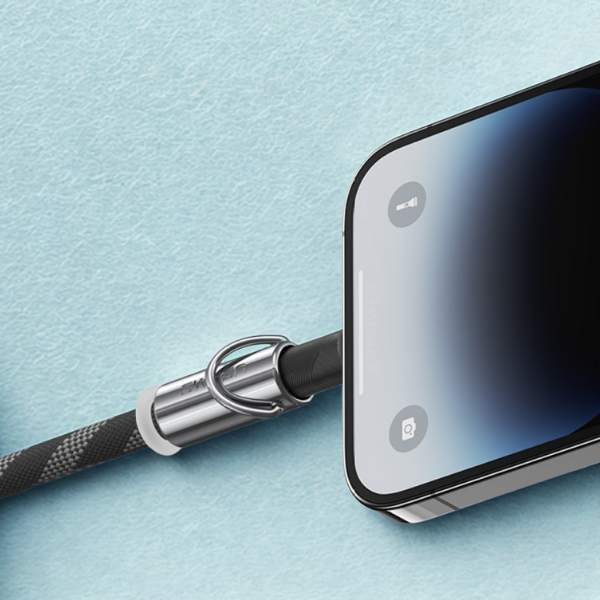 Usams SJ746 30W USB-C į Lightning 1.2m rožinis telefono dirželis su įkrovimo laidu aprašymas - Prekės nuotrauka