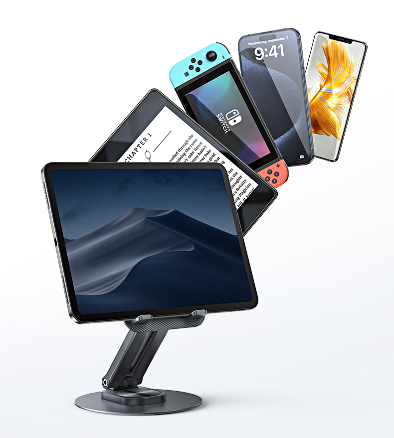 USAMS stalo stovas skirtas phone/tablet 4.7-12 inches juodos spalvos ZJ80ZJ01 (US-ZJ080) aprašymas - Prekės nuotrauka