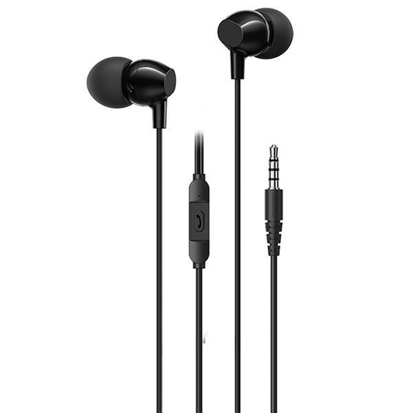 USAMS stereo ausinės EP-47 3.5mm juodos spalvos 1.2m HSEP4701 (US-SJ594) aprašymas - Prekės nuotrauka
