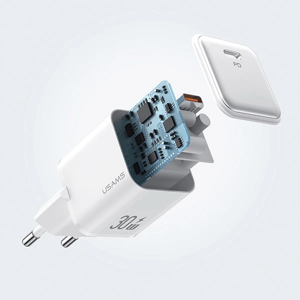 USAMS Tinklo įkroviklis 1xUSB-C PD30W 3A (only head) PD3.0 Fast Charging violetinis X-ron Series CC186TC03 (US-CC186) aprašymas - Prekės nuotrauka USAMS Tinklo įkroviklis 1xUSB-C PD30W 3A (only head) PD3.0 Fast Charging violetinis X-ron Series CC186TC03 (US-CC186) aprašymas - Prekės nuotrauka
