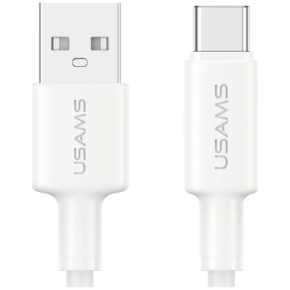 USAMS U90 kabelis 3A USB-A į USB-C baltos spalvos aprašymas - Prekės nuotrauka