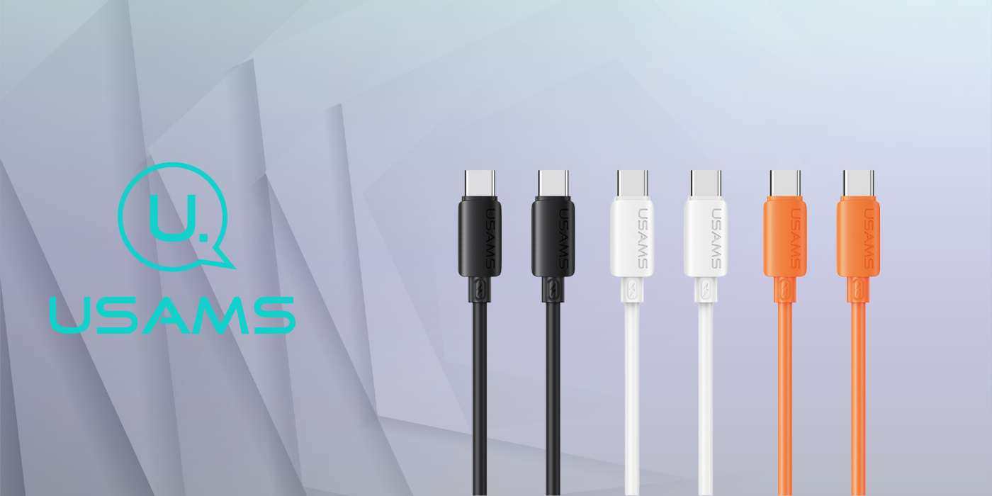 USAMS U98 60W 3A silikoninis greitojo įkrovimo laidas USB-C į USB-C, baltos spalvos aprašymas - Prekės nuotrauka