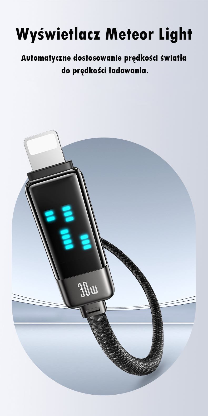 USAMS USB-C į Lightning kabelis 30W 1.2m cinko lydinio greito įkrovimo duomenų kabelis Meteor serijos SJ743USB0 aprašymas - Prekės nuotrauka USAMS USB-C į Lightning kabelis 30W 1.2m cinko lydinio greito įkrovimo duomenų kabelis Meteor serijos SJ743USB0 aprašymas - Prekės nuotrauka