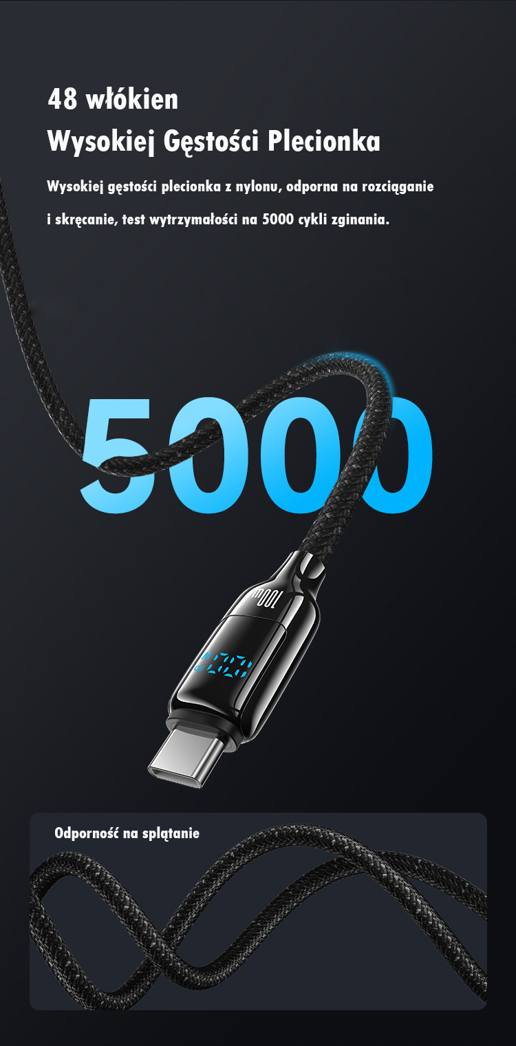 USAMS USB-C į USB-C Kabelis 100W 1.2m Digital Ekranas Zinc Alloy Fast Charging Data Kabelis HX Seri aprašymas - Prekės nuotrauka USAMS USB-C į USB-C Kabelis 100W 1.2m Digital Ekranas Zinc Alloy Fast Charging Data Kabelis HX Seri aprašymas - Prekės nuotrauka