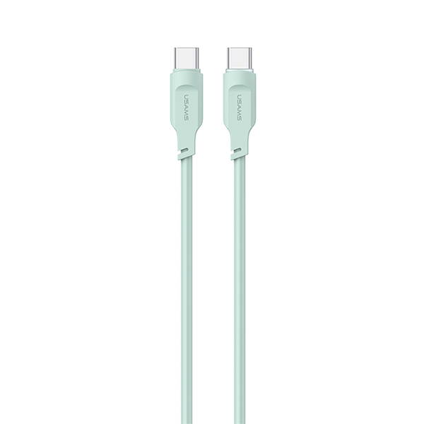 USAMS USB-C į USB-C laidas 100W 1.2m Port Ekranas greitojo įkrovimo Lithe Series žalios spalvos SJ567USB04 aprašymas - Prekės nuotrauka