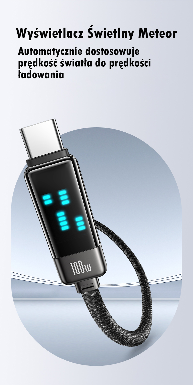USAMS USB-C į USB-C laidas 100W 1.2m Zinc Alloy greito įkrovimo ir duomenų perdavimo laidas Meteor Series SJ744USB0 aprašymas - Prekės nuotrauka