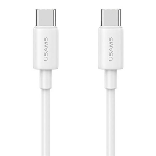 USAMS USB-C į USB-C laidas 60W 1m greito įkrovimo YD serijos baltos spalvos SJ711USB02 (US-SJ711) aprašymas - Prekės nuotrauka