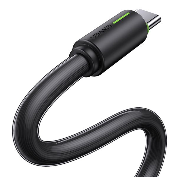 USAMS USB-C laidas 3A YU Series 1m USB-C/USB-C juodos spalvos SJ732USB01 (US-SJ732) aprašymas - Prekės nuotrauka