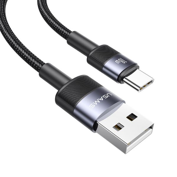 USAMS USB į USB-C laidas 3A 1.2m greito įkrovimo plieno/pilkas SJ718USBSG01 (US-SJ718) aprašymas - Prekės nuotrauka