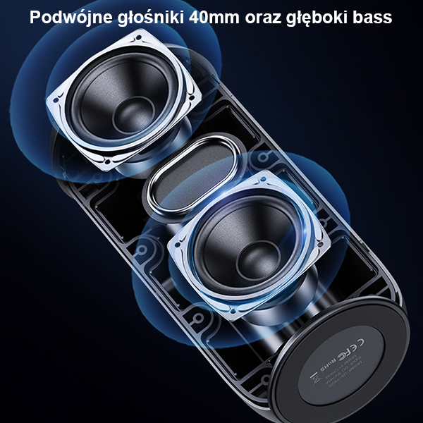 USAMS YC Series Bluetooth 5.0 10W vandeniui atsparus belaidis garsiakalbis su dirželiu juodos spalvos YC01 aprašymas - Prekės nuotrauka