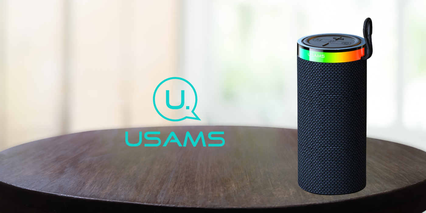 Kompiuterio kolonėlės USAMS YX018 Portable Bluetooth 5.4 Wireless Speaker juodos spalvos aprašymas - Prekės nuotrauka