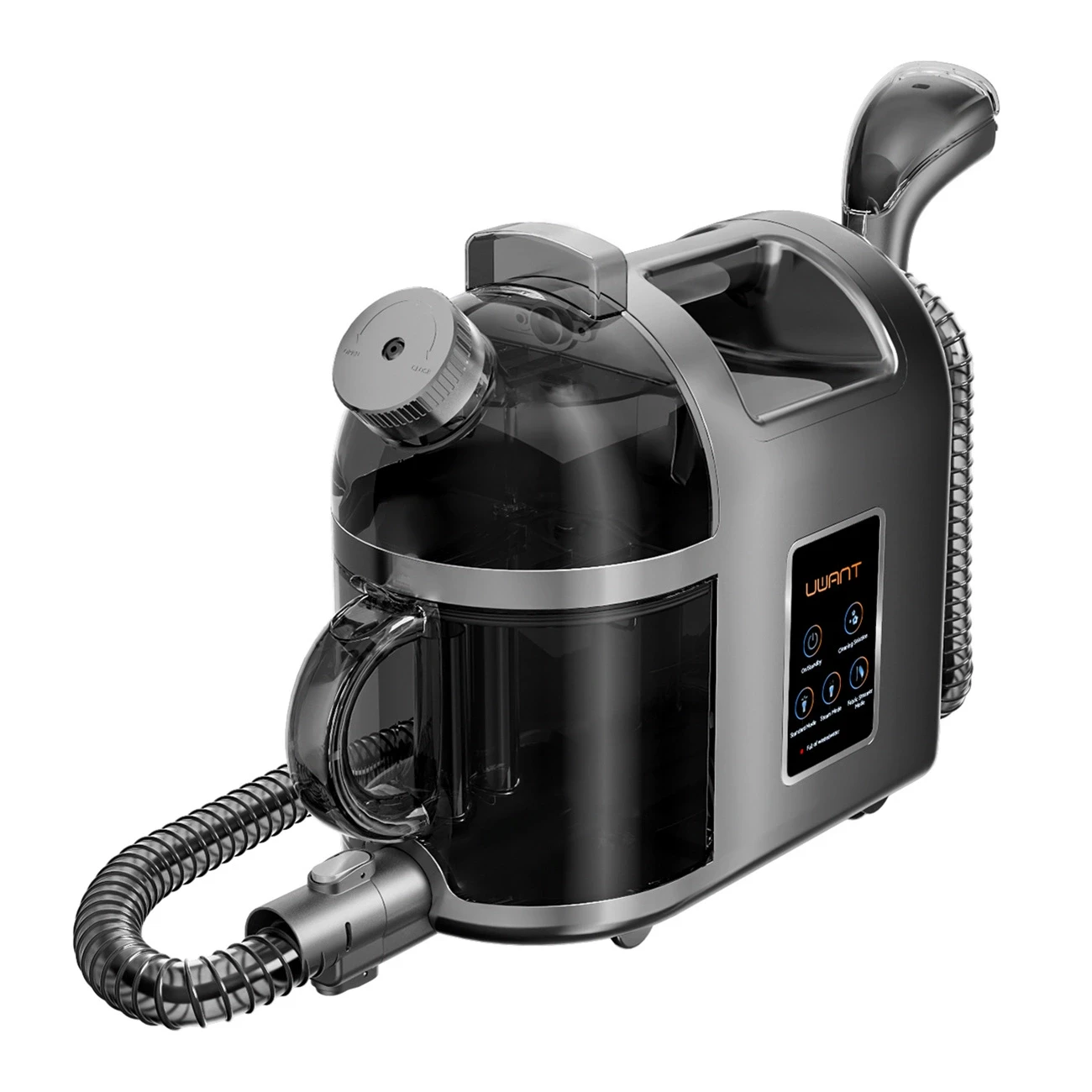 UWANT B200 12000Pa 1900W skalbimo dulkių siurblys su Deep Cleaning valymo garais funkcija - pilka aprašymas - Prekės nuotrauka UWANT B200 12000Pa 1900W skalbimo dulkių siurblys su Deep Cleaning valymo garais funkcija - pilka aprašymas - Prekės nuotrauka