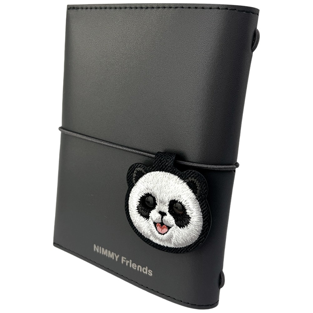 Užrašų knygelės ir rašiklio rinkinys 2-in-1 Nimmy New Big-Eye Cute Pets 2.0 Panda, juodos spalvos aprašymas - Prekės nuotrauka