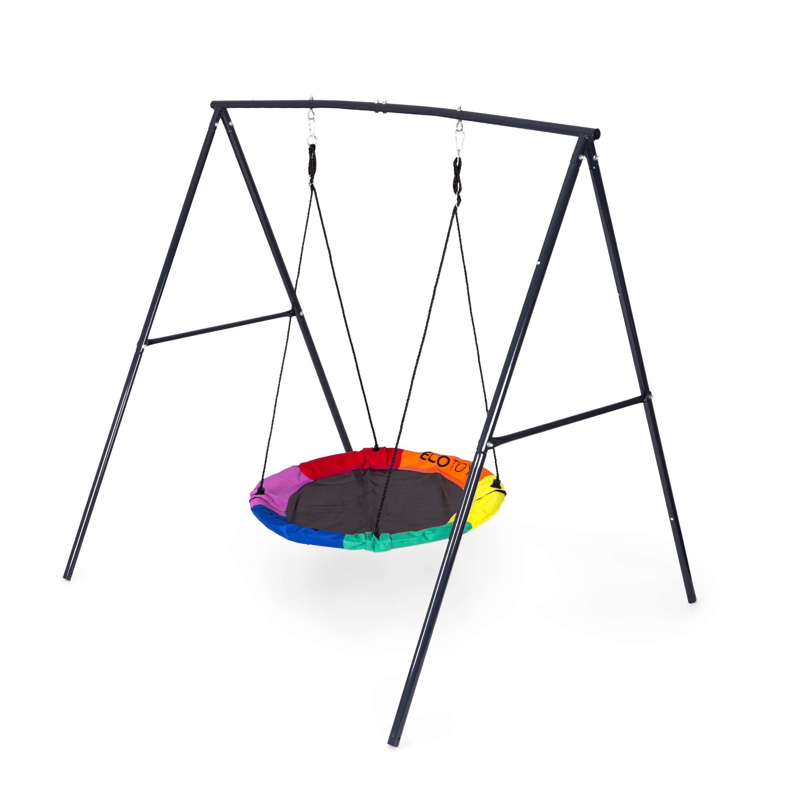 Vaikiškos sodo sūpynės „lizdas“ 100 cm plieno rėmas, ECOTOYS aprašymas - Prekės nuotrauka