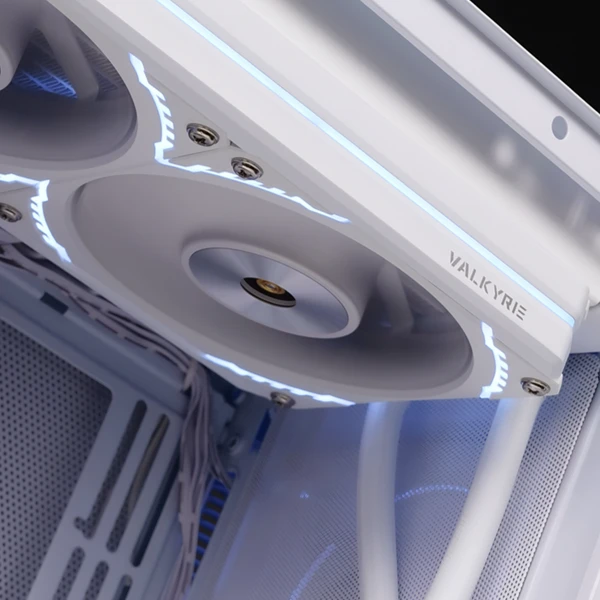 Valkyrie V360 LCD 360mm AiO Liquid CPU Cooler in Baltas aprašymas - Prekės nuotrauka