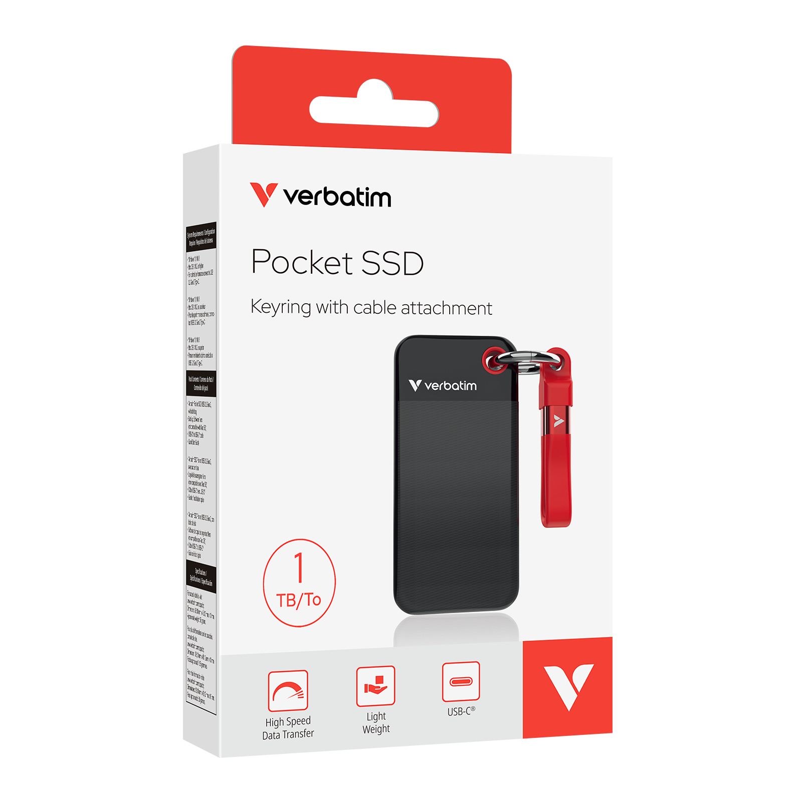 Kietasis diskas Verbatim 2TB SSD raktų pakabukas su USB 3.2 Gen.2 laidu juodas-pilkas 32194 aprašymas - Prekės nuotrauka
