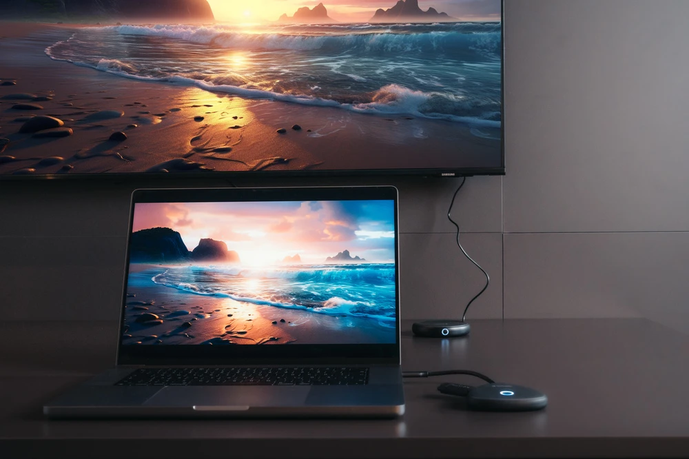 Verbatim – Share My Screen USB-C belaidis Ekrano adapteris 4K su koncentratoriumi aprašymas - Prekės nuotrauka
