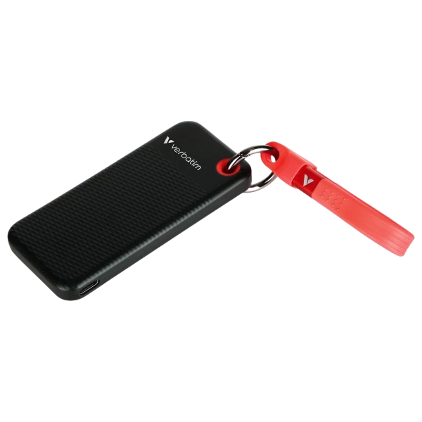 Kietasis diskas Verbatim diskas SSD 2TB - raktų pakabukas su laidu USB 3.2 gen.2 juodos ir raudonos spalvos 32196 aprašymas - Prekės nuotrauka