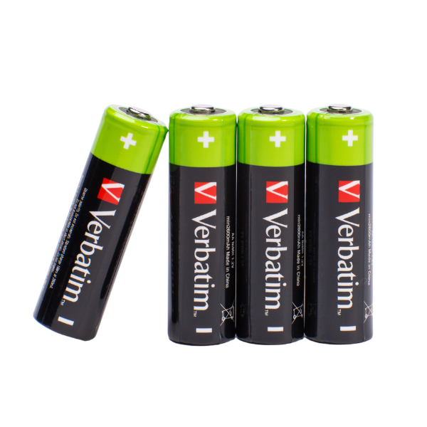 Verbatim įkraunama baterija NiMH AA 2500mAh Premium HR6 4vnt juodos spalvos 49517 aprašymas - Prekės nuotrauka