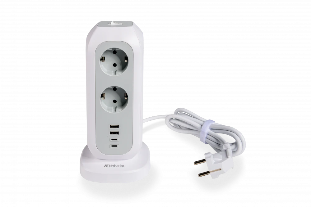 Verbatim ilgiklis 15in1 11xAC UE/2xUSB-C/2xUSB-A 2m EUPT-01 baltos spalvos 49547 aprašymas - Prekės nuotrauka Verbatim ilgiklis 15in1 11xAC UE/2xUSB-C/2xUSB-A 2m EUPT-01 baltos spalvos 49547 aprašymas - Prekės nuotrauka