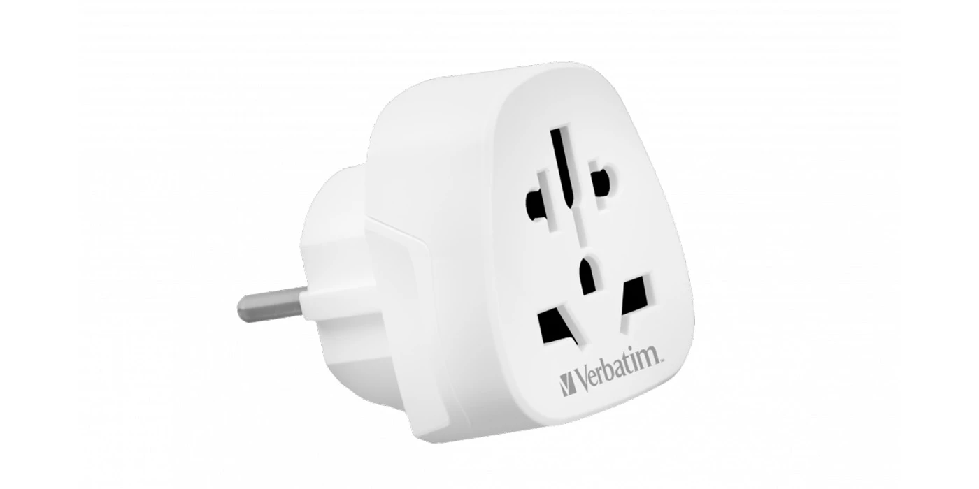 Verbatim kelioninis adapteris EU/UK/US WTEU-02 baltos spalvos 49549 aprašymas - Prekės nuotrauka