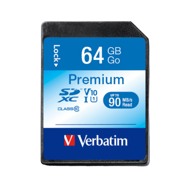 Atminties kortelė Verbatim kortelė Premium U1 SDXC 64GB V10 juodos spalvos 44024 aprašymas - Prekės nuotrauka