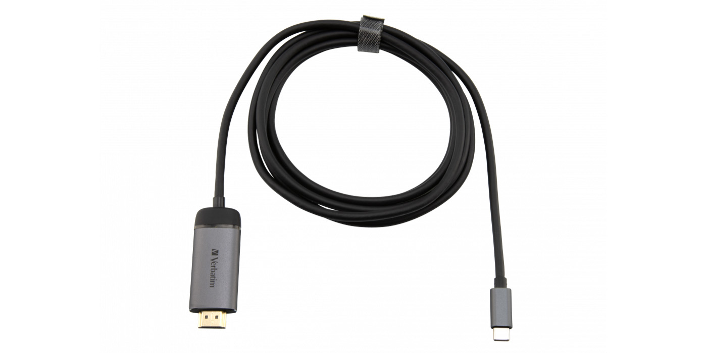 Verbatim 49144 vaizdo kabelio adapteris 1,5 m C tipo USB HDMI Juoda, Sidabras aprašymas - Prekės nuotrauka
