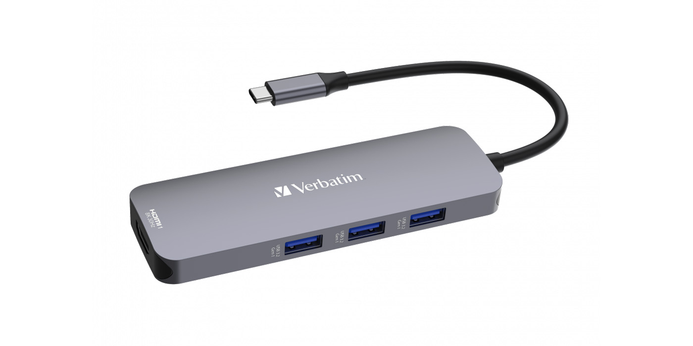 Verbatim USB-C šakotuvas (hub) – 2xHDMI/ 3xUSB-A/SD/Micro SD/USB-C pilkos spalvos 32151 aprašymas - Prekės nuotrauka