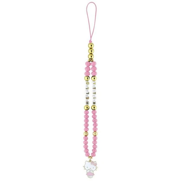 Virvelė telefonui Hello Kitty Pearls and Beads Kitty Charm rožinės spalvos aprašymas - Prekės nuotrauka Virvelė telefonui Hello Kitty Pearls and Beads Kitty Charm rožinės spalvos aprašymas - Prekės nuotrauka