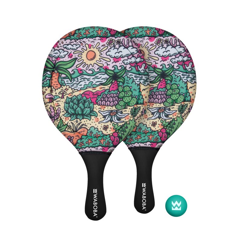 Waboba Tropical Line Paddle Set – 2 Paddles and 1 Ball (Product available in several colors – colors aprašymas - Prekės nuotrauka