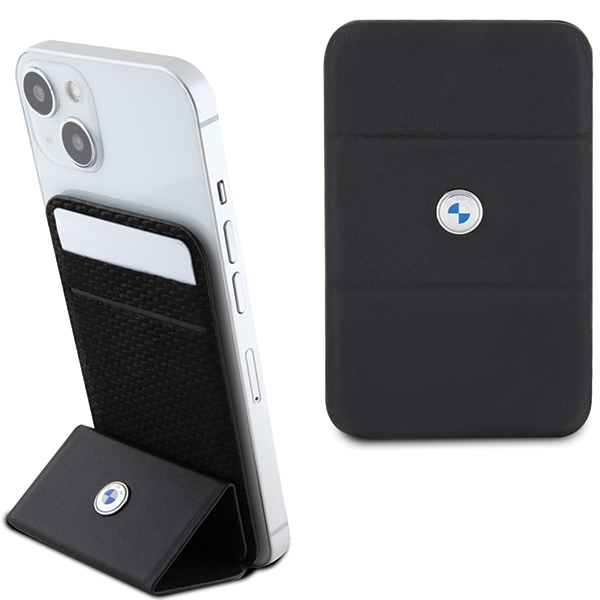 Dėklas Wallet BMW Card Slot Stand BMWCSMRSK juodos spalvos MagSafe Signature Collection aprašymas - Prekės nuotrauka Dėklas Wallet BMW Card Slot Stand BMWCSMRSK juodos spalvos MagSafe Signature Collection aprašymas - Prekės nuotrauka