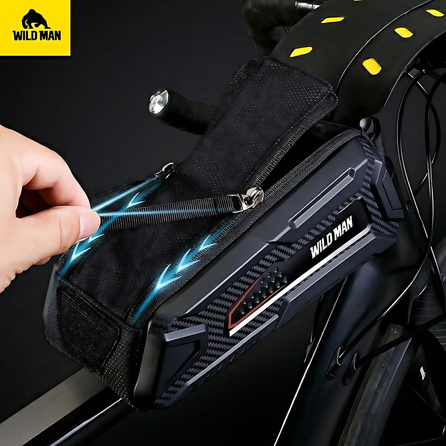 WILDMAN M90 Bike Dėklas/Mount Frame Pannier juodos spalvos aprašymas - Prekės nuotrauka