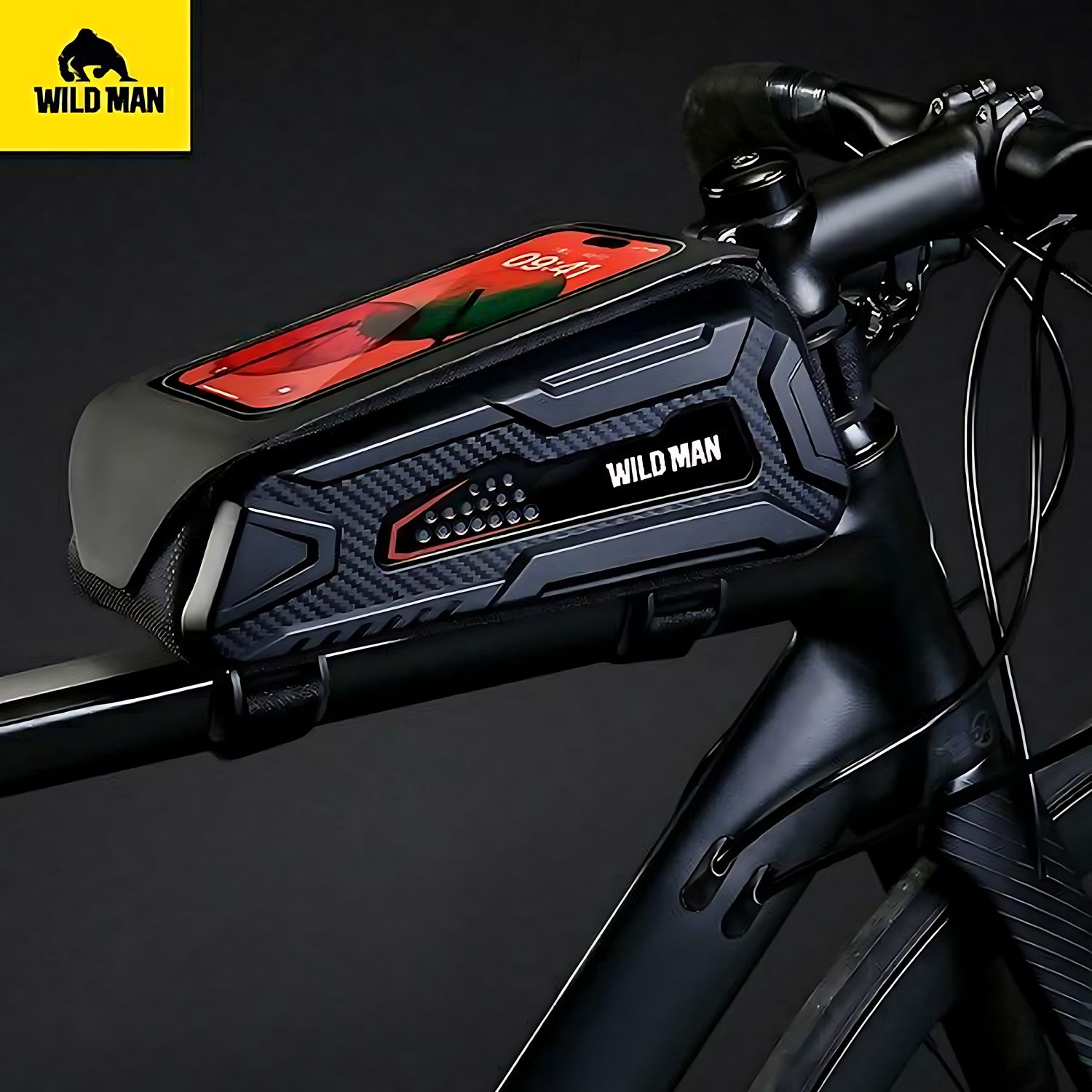 WILDMAN M90 Bike Dėklas/Mount Frame Pannier juodos spalvos aprašymas - Prekės nuotrauka