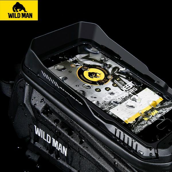 WILDMAN XT5 dviračio krepšys/rėmo dėklas, juodos spalvos aprašymas - Prekės nuotrauka