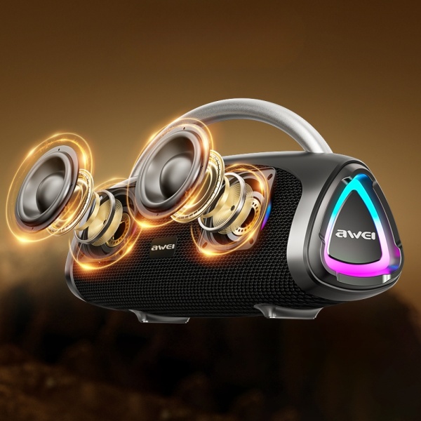 Wireless speaker AWEI KA39 100W Bluetooth 5.3 portable external juodas aprašymas - Prekės nuotrauka