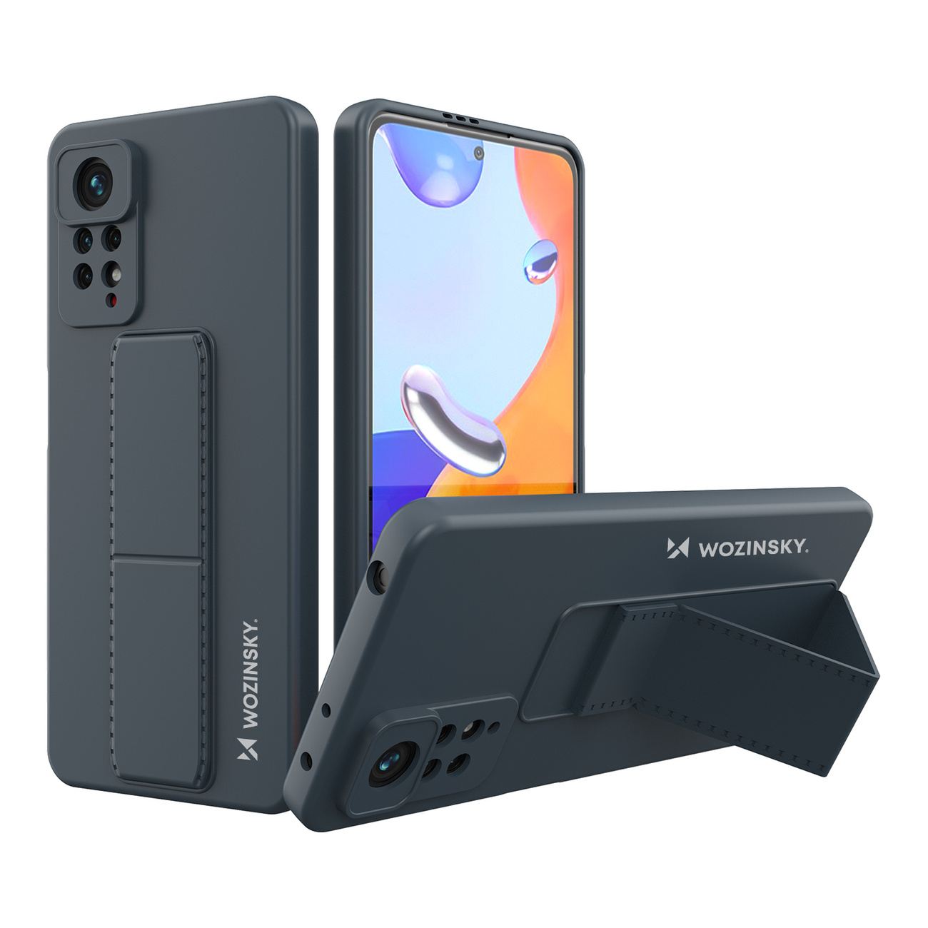Wozinsky Kickstand silikoninis su stoveliu Xiaomi Redmi Note 11 Pro dėklas telefonui mėlynos spalvos aprašymas - Prekės nuotrauka Wozinsky Kickstand silikoninis su stoveliu Xiaomi Redmi Note 11 Pro dėklas telefonui mėlynos spalvos aprašymas - Prekės nuotrauka