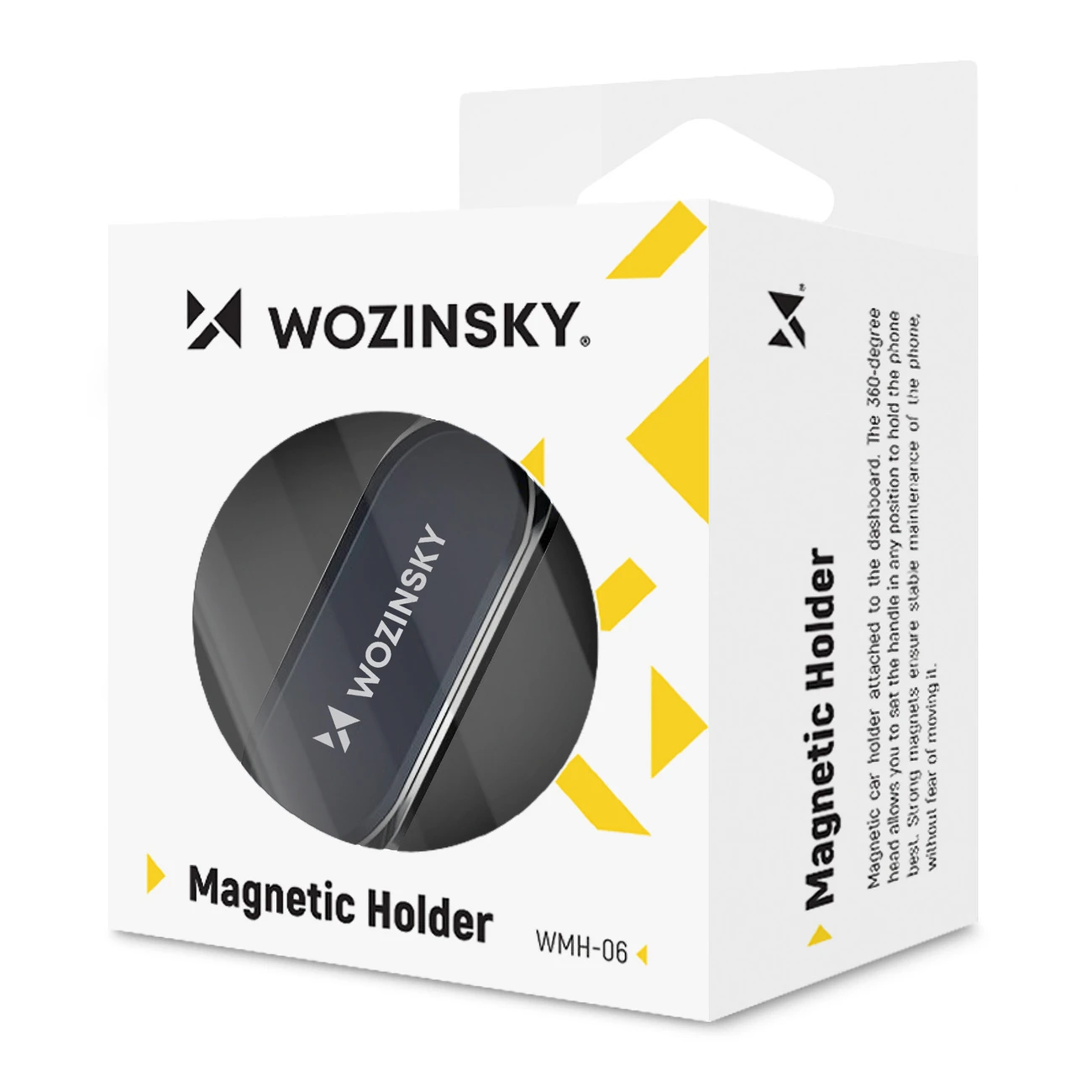 „Wozinsky“ lipnus magnetinis 360 automobilio prietaisų skydelio laikiklis, sidabrinis (WMH-06) aprašymas - Prekės nuotrauka