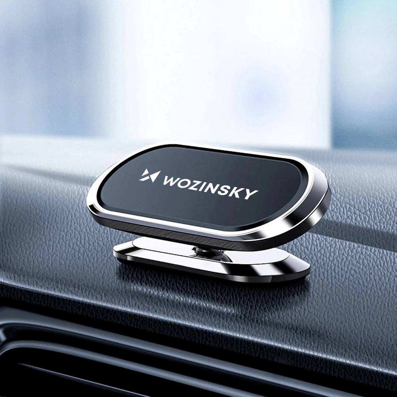 „Wozinsky“ lipnus magnetinis 360 automobilio prietaisų skydelio laikiklis, sidabrinis (WMH-06) aprašymas - Prekės nuotrauka