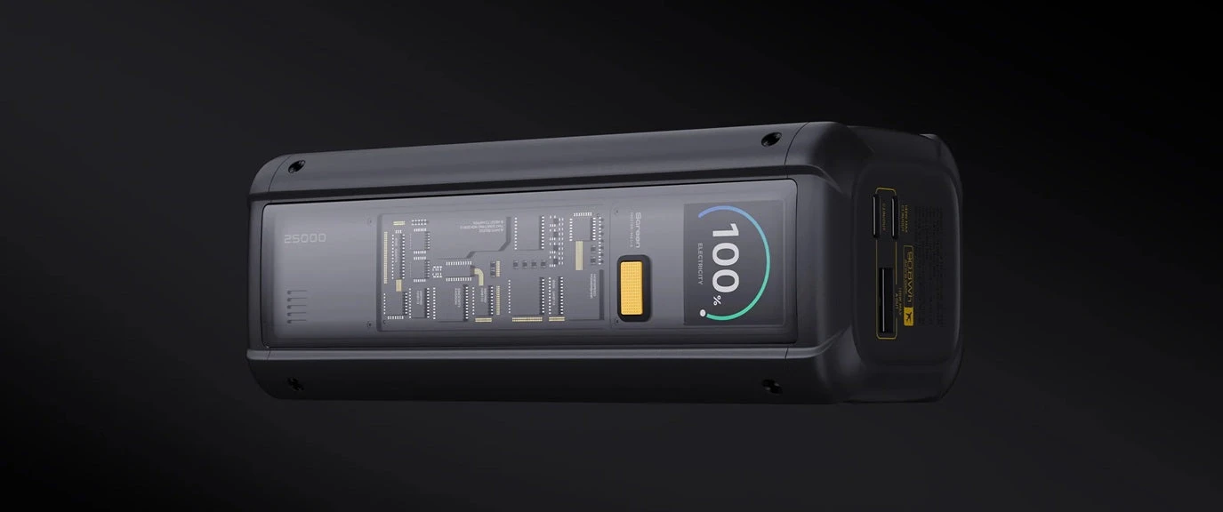 Xiaomi Power Bank | HyperCharge | 25000 mAh | Juodas aprašymas - Prekės nuotrauka
