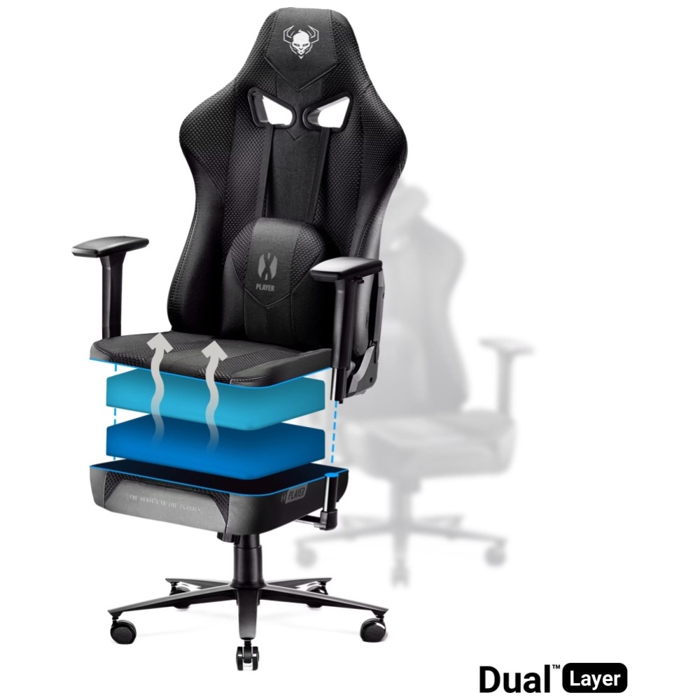 Žaidimų kėdė Diablo Chairs X-Player 2.0 King Size juodos spalvos aprašymas - Prekės nuotrauka