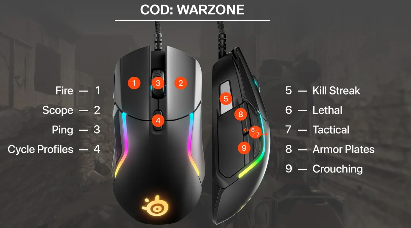 Pelė žaidimams SteelSeries Rival 5 Juodas juodos spalvos aprašymas - Prekės nuotrauka