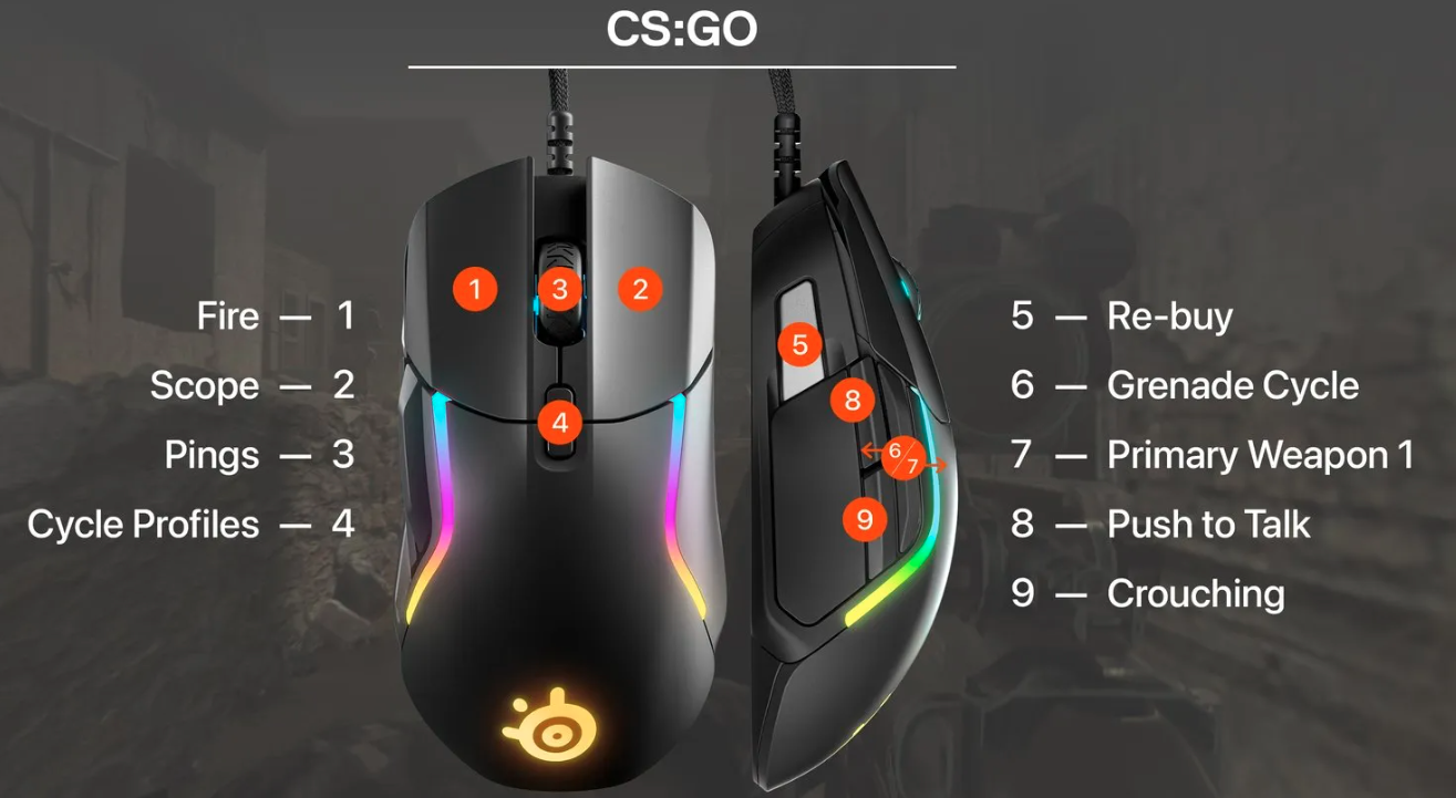 Pelė žaidimams SteelSeries Rival 5 Juodas juodos spalvos aprašymas - Prekės nuotrauka